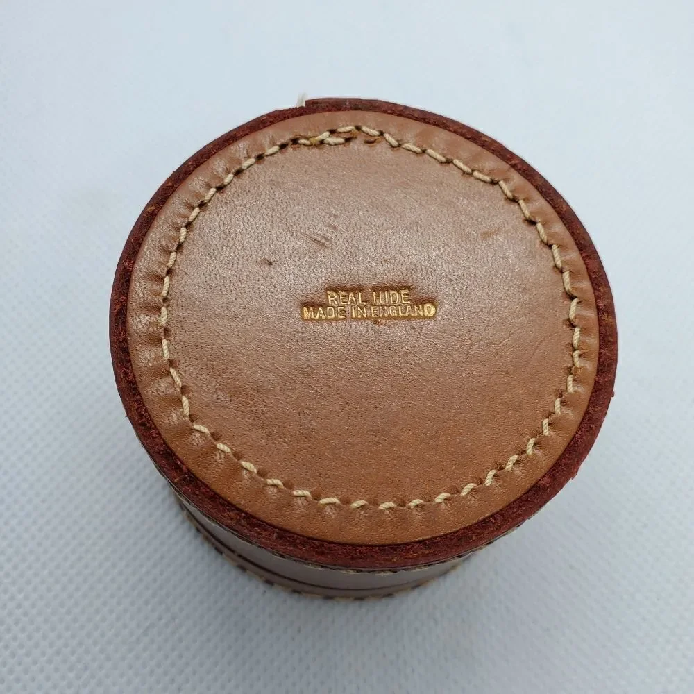 Vintage Real Hide Links & Clips Holder